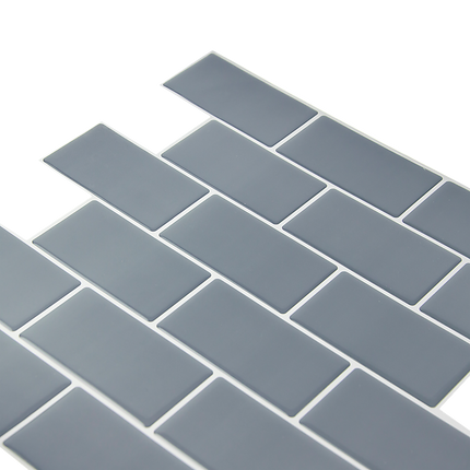 Tiles 3D Peel and Stick Wall Tile Dark Grey 10 Sheets 4