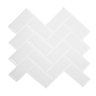 Tiles 3D Peel and Stick Wall Tile Herringbone White 10 Sheets