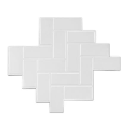 Tiles 3D Peel and Stick Wall Tile Herringbone White 10 Sheets 4