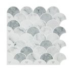 Tiles 3D Peel and Stick Wall Tile Fish Scale Mosaic 10 Sheets