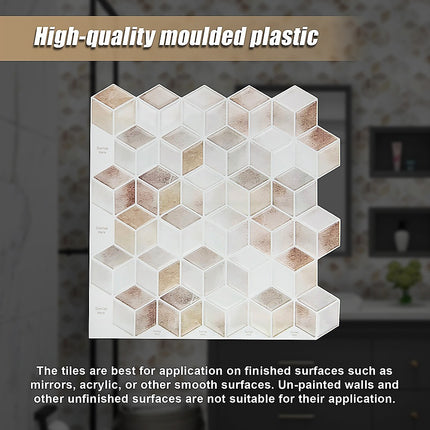 Tiles 3D Peel and Stick Wall Tile Shell Mosaic 10 Sheets 6