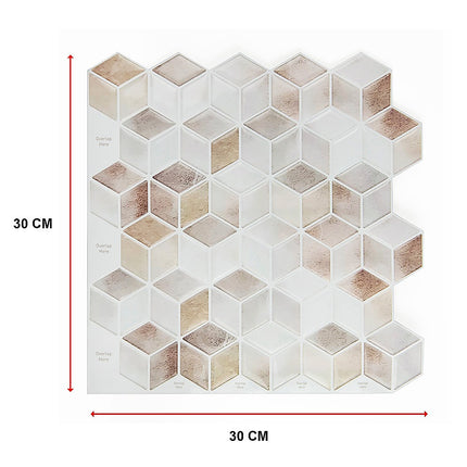 Tiles 3D Peel and Stick Wall Tile Shell Mosaic 10 Sheets 12
