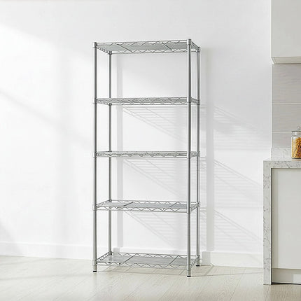 5 Tier Silver Metal Storage Rack Shelving Wire Shelf 2