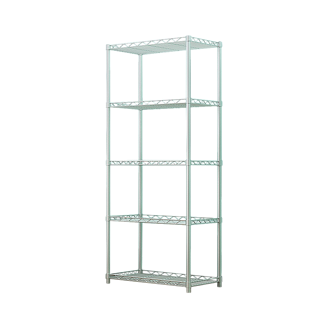 5 Tier Silver Metal Storage Rack Shelving Wire Shelf