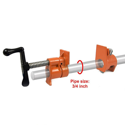 3/4" Wood Gluing Pipe Clamp Set (4 Pack) Heavy Duty PRO Woodworking Cast Iron 12
