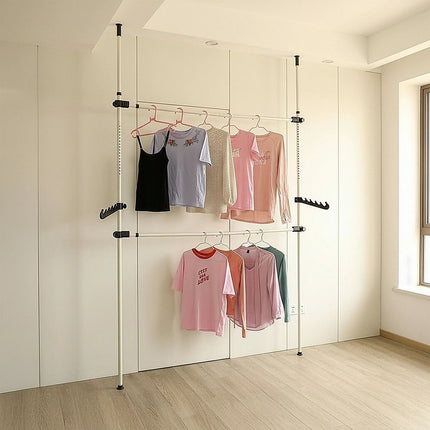 Heavy Duty Adjust Clothes Rail Storage Garment Shelf Hanging Display Stand Rack 4