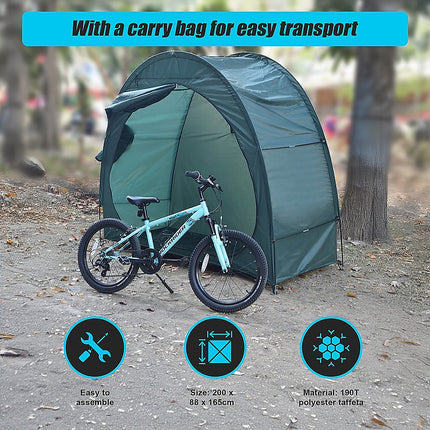 Bicycle Shelter Outdoor Bike Cave Garden Bike Storage Shed Tent Travel 5