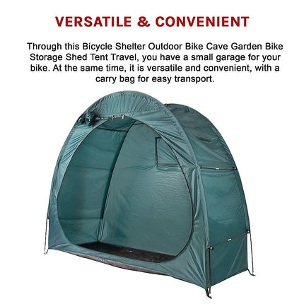 Bicycle Shelter Outdoor Bike Cave Garden Bike Storage Shed Tent Travel 11