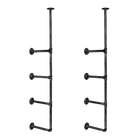 Wall Shelves Display Bookshelf Industrial DIY Pipe Shelf Rustic Brackets