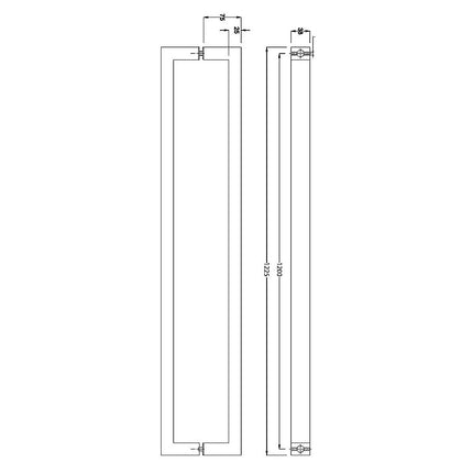 Entrance Door Pull Handle Matte Black 1200mm 11