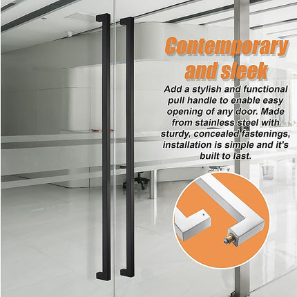 Entrance Door Pull Handle Matte Black 1200mm 5