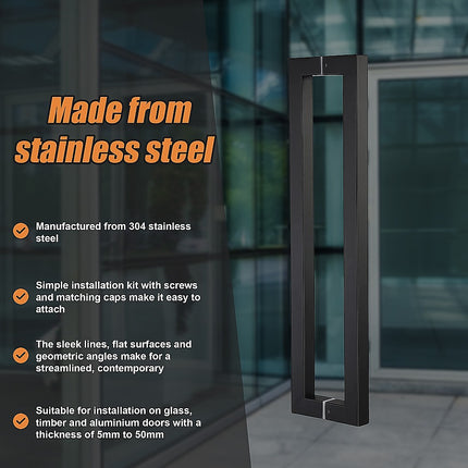 Entrance Door Pull Handle Matte Black 1200mm 8