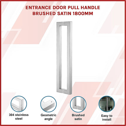 Entrance Door Pull Handle Brushed satin 1800mm 3
