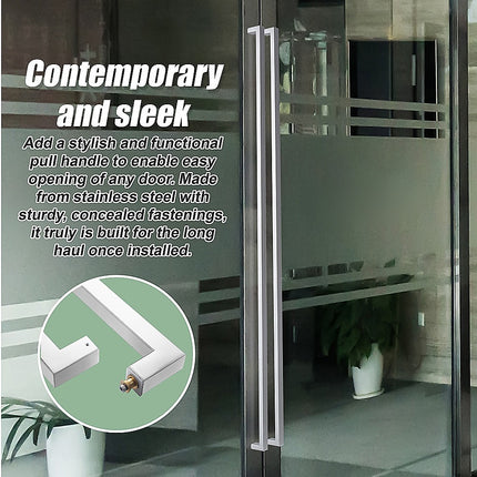 Entrance Door Pull Handle Brushed satin 1800mm 5