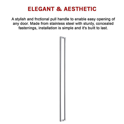 Entrance Door Pull Handle Brushed satin 1800mm 9