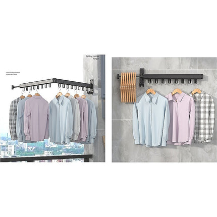 Foldable Wall Hanging Clothes Drying Rack Clothes Balcony Retractable Hanger 2