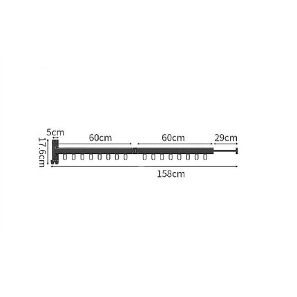 Foldable Wall Hanging Clothes Drying Rack Clothes Balcony Retractable Hanger 6