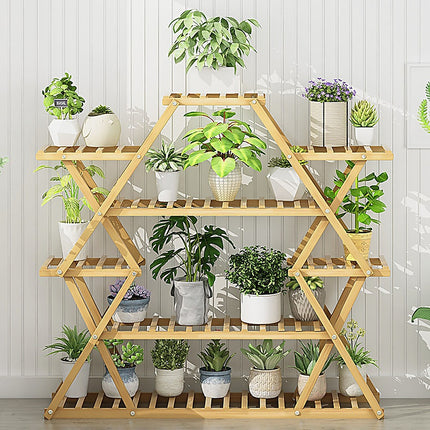 Bamboo Multilayer Flower Plant Bonsai Rack Shelf Stand Porch Lawn Patio 5