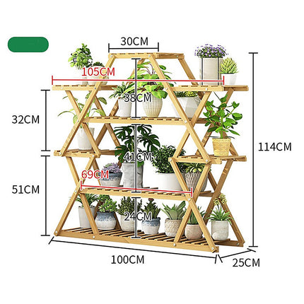 Bamboo Multilayer Flower Plant Bonsai Rack Shelf Stand Porch Lawn Patio 7
