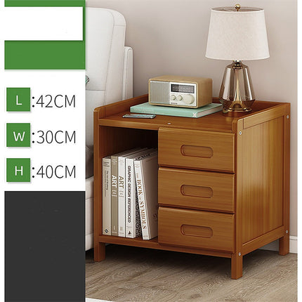 Bamboo Bedside Table Nightstand Storage Bedroom Sofa Side Stand 4