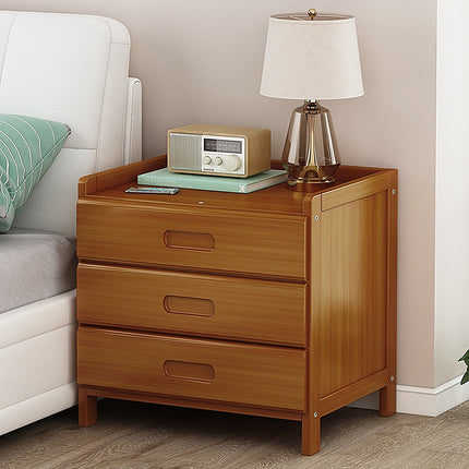 Bamboo Bedside Table Nightstand Storage Bedroom Sofa Side Stand 2
