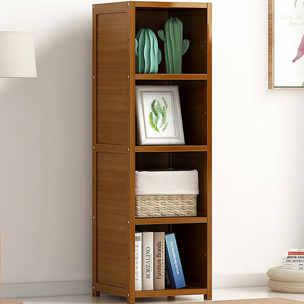 Bamboo 4-Shelf Bookcase – Adjustable Display Storage Rack Stand for Living Room, Bedroom, Office or Home Organisation 2