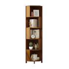 5-Shelf Corner Bookcase Industrial Bookshelf Display Storage Stand