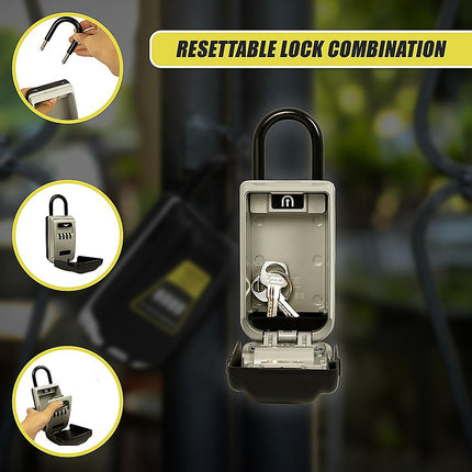 Security 4 Digit Combination Cable Lock Box With Luminous Dials 9