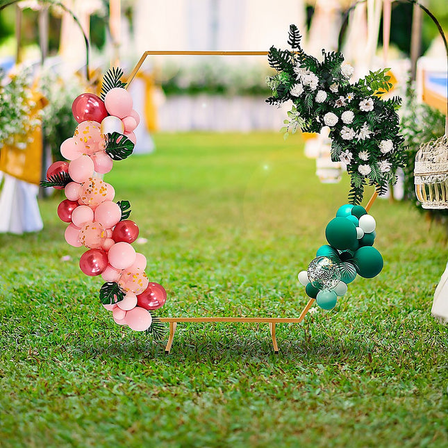 2M Wedding Hex Arch Backdrop Flower Display Stand Frame Background 2
