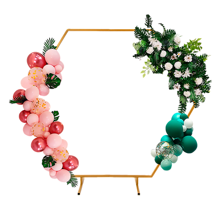 2M Wedding Hex Arch Backdrop Flower Display Stand Frame Background 6