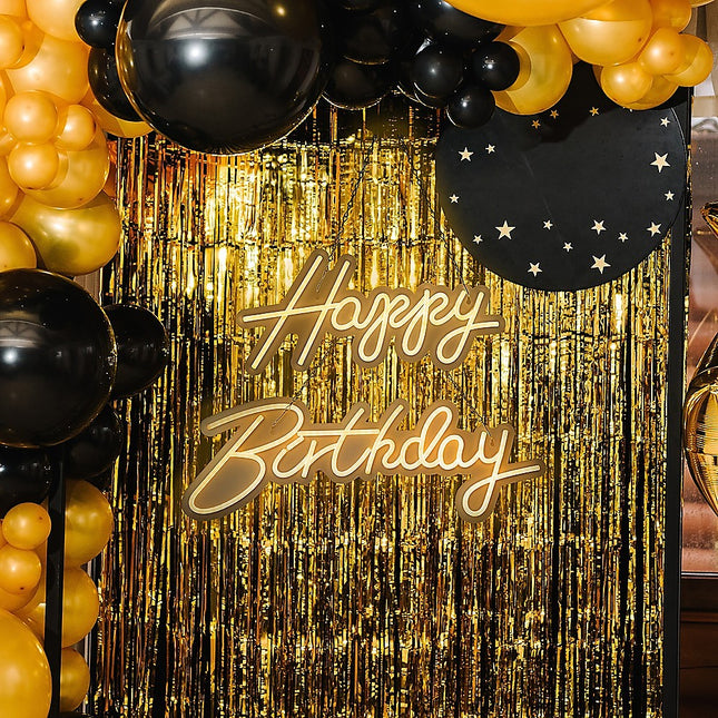 Happy Birthday Neon Sign Hanging Glowing Party Decoration 2