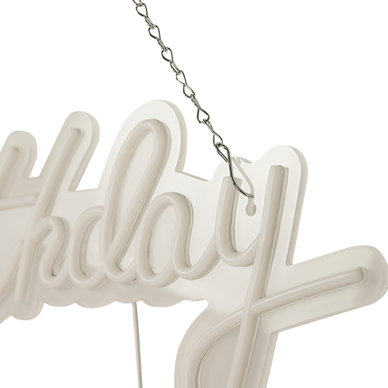 Happy Birthday Neon Sign Hanging Glowing Party Decoration 9