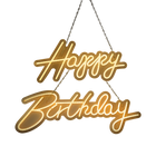 Happy Birthday Neon Sign Hanging Glowing Party Decoration