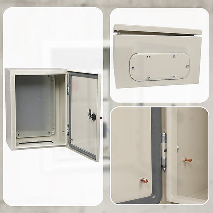 Carbon Steel Electrical Enclosure Box IP65 Wall Mount 400 x 300 x 200 mm 11