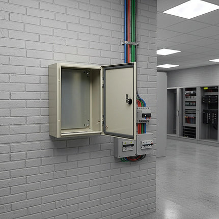 Carbon Steel Electrical Enclosure Box IP65 Wall Mount 400 x 300 x 200 mm 5