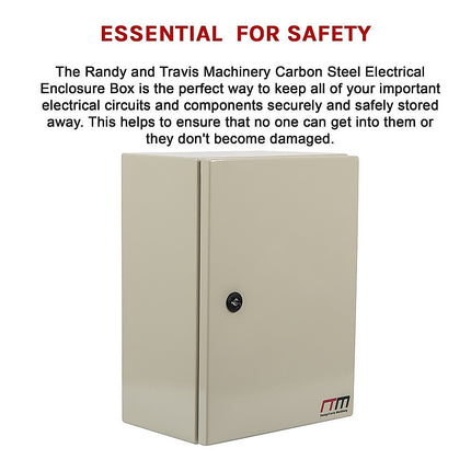 Carbon Steel Electrical Enclosure Box IP65 Wall Mount 400 x 300 x 200 mm 15