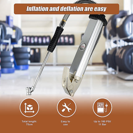 Professional Tyre Inflator with Gauge Air Line Pressure Tester Tyre Pump 5