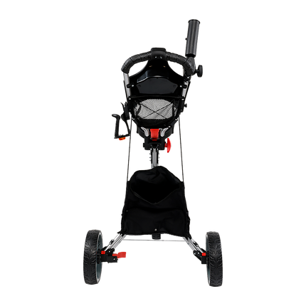 Golf Club Buggy Trolley Cart Compact Foldable 3 Wheel