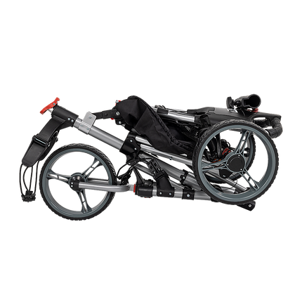Golf Club Buggy Trolley Cart Compact Foldable 3 Wheel