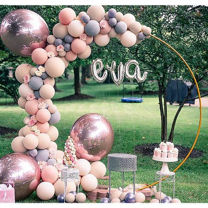 3M Gold Wedding Hoop Round Circle Arch Backdrop Flower Display Stand Frame Background 4