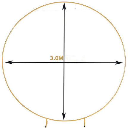 3M Gold Wedding Hoop Round Circle Arch Backdrop Flower Display Stand Frame Background 6
