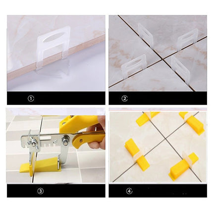 1000x Tile Leveling System Clips Levelling Spacer Tiling Tool Floor Wall 7