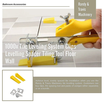 1000x Tile Leveling System Clips Levelling Spacer Tiling Tool Floor Wall 11