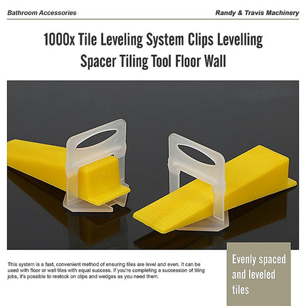 1000x Tile Leveling System Clips Levelling Spacer Tiling Tool Floor Wall 12