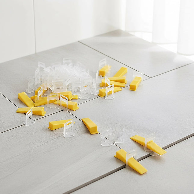 1000x Tile Leveling System Clips Levelling Spacer Tiling Tool Floor Wall 2