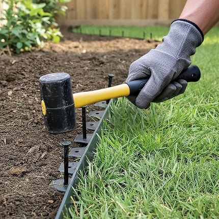 Landscape No Dig Lawn Garden Edging Kit 10m Flexible Durable Border Paver 5