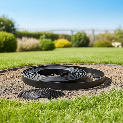Landscape No Dig Lawn Garden Edging Kit 10m Flexible Durable Border Paver 7