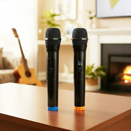 2 x Wireless Microphone Handheld Cordless Professional Mic Karaoke Receiver 2