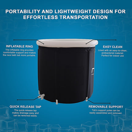 Premium Portable Ice Bath Inflatable Foldable Cold Water Therapy 5