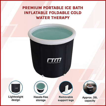 Premium Portable Ice Bath Inflatable Foldable Cold Water Therapy 6